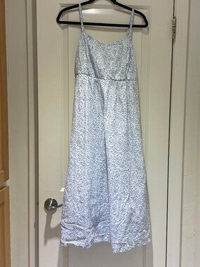 Marilyn Monroe Blue and White Floral Spaghetti Strap Dress